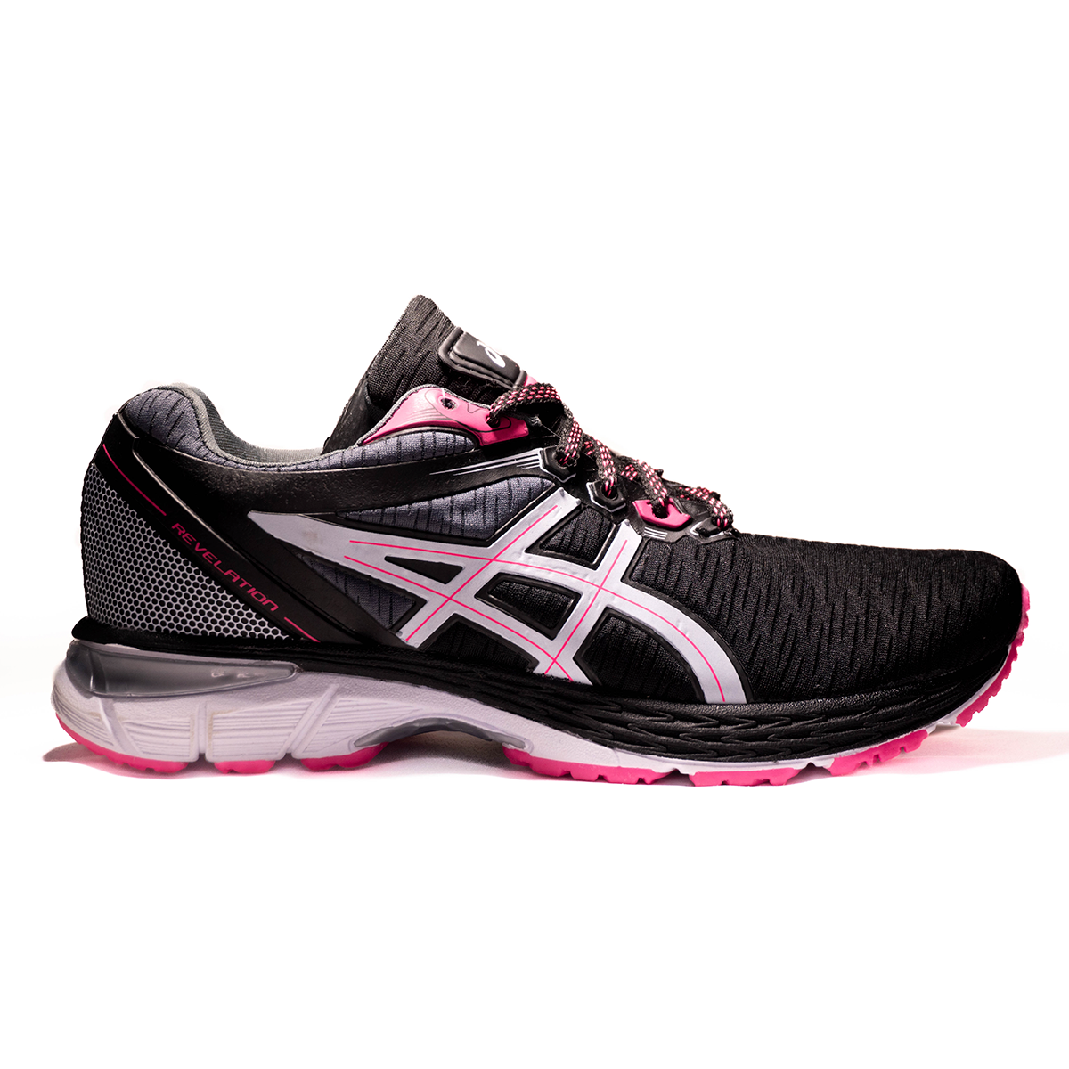 Tênis Feminino Asics Revelation Preto e Rosa